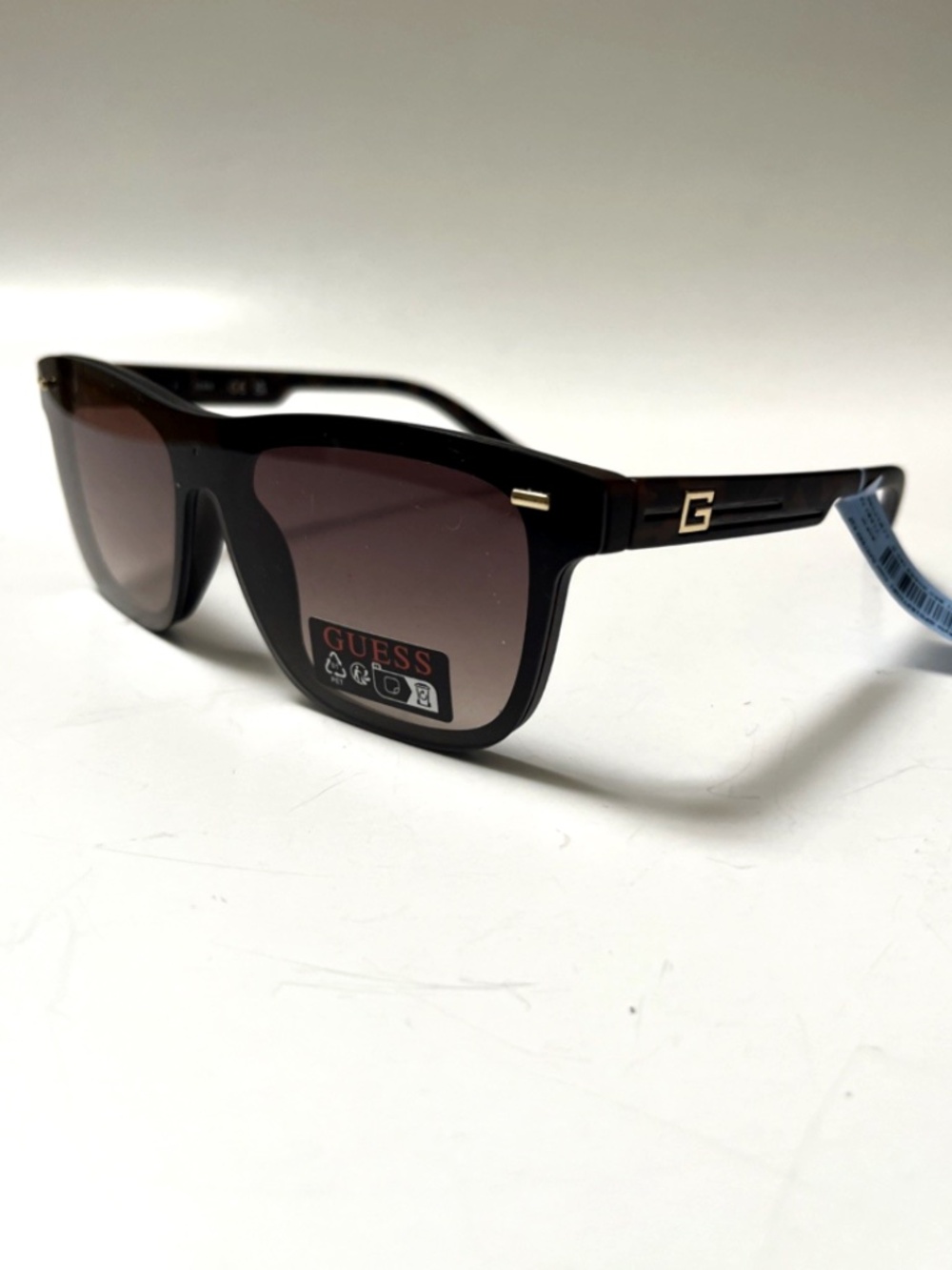 NWT GUESS Square Sunglasses GF0183 Matte Tortoise Shell Brown Classic